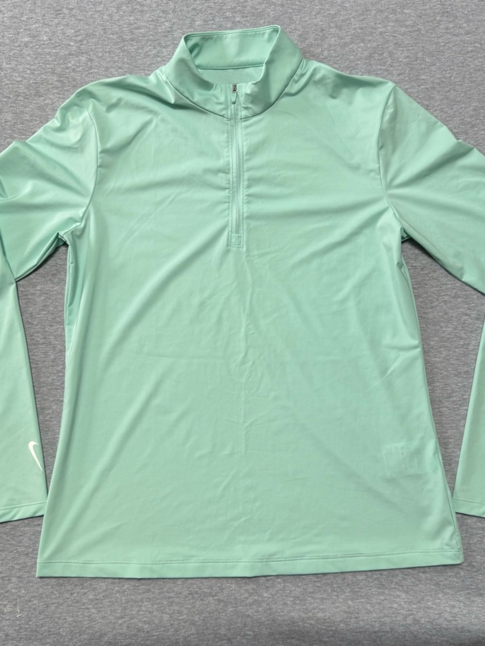 Nike Mint Green Quarter-Zip Long Sleeve Top